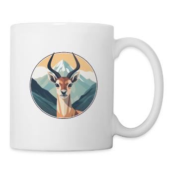 Antilope aquarelle dessin animé kawaii animal animal Colo - Mug blanc - blanc - Droite