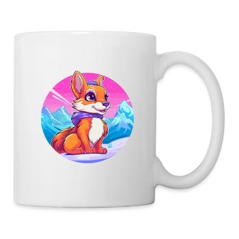 Squirrel Watercolor Cartoon Kawaii Pet Animal Colo - Mug - white - Right