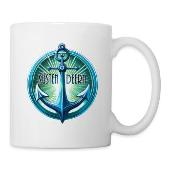 Küstendeern Ankeremblem Blau - Tasse - Weiß - Rechts