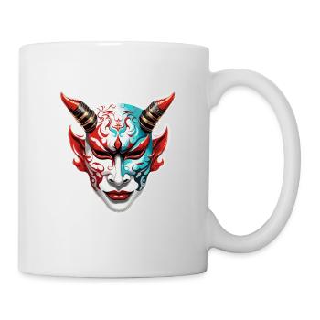 Kabuki Maske / Japanische Kunst / Theater / Antik - Tasse - Weiß - Rechts