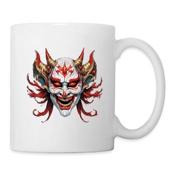 Kabuki Maske / Japanische Kunst / Theater / Antik - Tasse - Weiß - Rechts