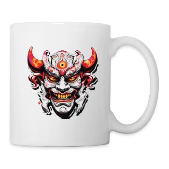 Kabuki Maske / Japanische Kunst / Theater / Antik - Tasse - Weiß - Rechts
