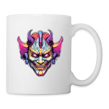 Kabuki Maske / Japanische Kunst / Theater / Antik - Tasse - Weiß - Rechts