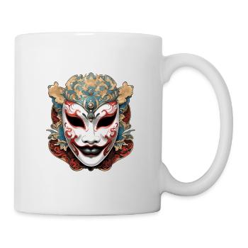 Kabuki Maske / Japanische Kunst / Theater / Antik - Tasse - Weiß - Rechts