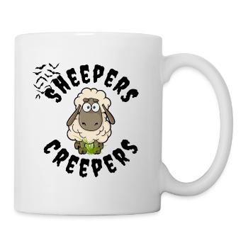 Schäfchen, Sheepers Creepers, Gruseliges Schäfchen - Tasse - Weiß - Rechts