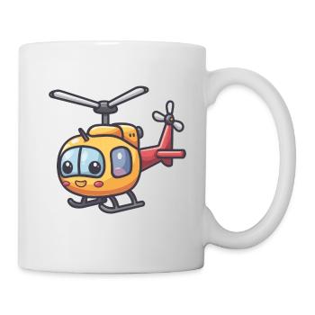 Lächelnder Hubschrauber - Tasse - Weiß - Rechts
