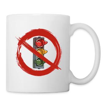 Traffic light, traffic light government, prohibition sign, politics - Mug - white - Right