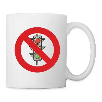 Stop the Traffic Light Prohibition Sign Politics - Mug - white - Right