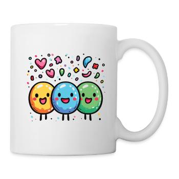Carnival joy with confetti - Mug - white - Right