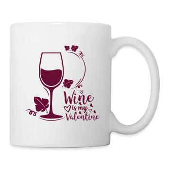 Le vin est mon dicton de vin drôle de la Saint-Valentin - Mug blanc - blanc - Droite