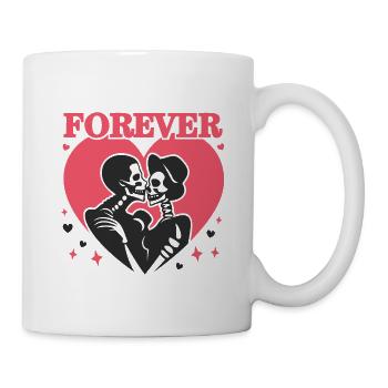 Valentines Day Skull Love Kissing - Mug - white - Right