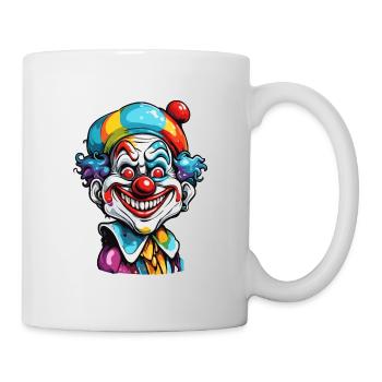 Clown / Zirkus / Fasching / Karneval / verspielt - Tasse - Weiß - Rechts