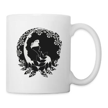 Mond Frau - Tasse - Weiß - Rechts