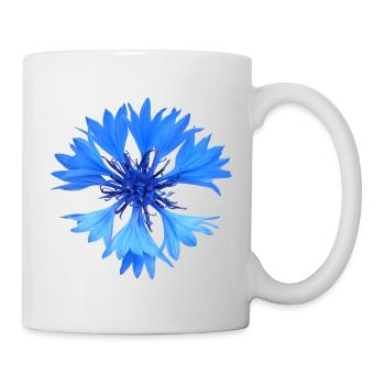 Kornblume - Tasse - Weiß - Rechts