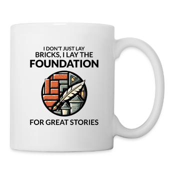 Bricklayer Chronicles: Crafting Stories in Bricks - Mug - white - Right