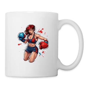 Boxer / Sports / Fight / Arena / Boxing Ring / Fists - Mug - white - Right