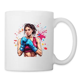 Boxer / Sports / Fight / Arena / Boxing Ring / Fists - Mug - white - Right