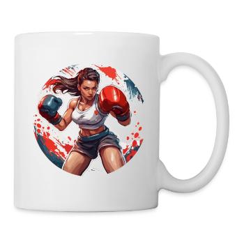Boxer / Sports / Fight / Arena / Boxing Ring / Fists - Mug - white - Right