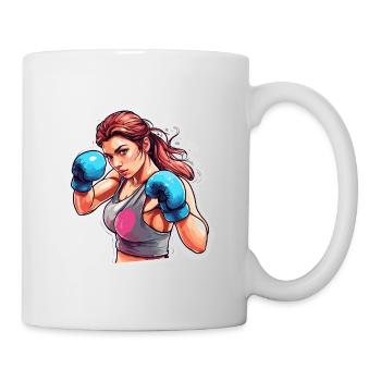 Boxer / Sports / Fight / Arena / Boxing Ring / Fists - Mug - white - Right