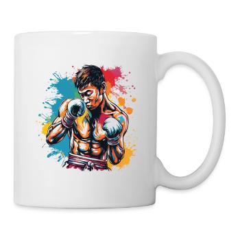 Boxer / Sports / Fight / Arena / Boxing Ring / Fists - Mug - white - Right