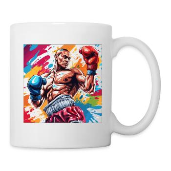 Boxer / Sports / Fight / Arena / Boxing Ring / Fists - Mug - white - Right