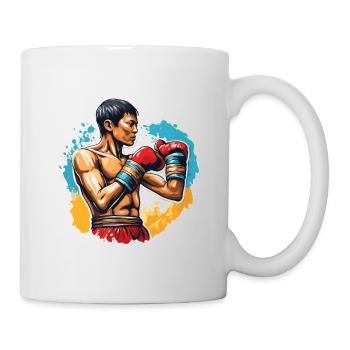 Boxer / Sports / Fight / Arena / Boxing Ring / Fists - Mug - white - Right