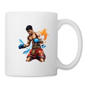 Boxer / Sport / Kampf / Arena / Boxring / Fäuste - Tasse - Weiß - Rechts