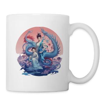 Den Drachen beschützen - Tasse - Weiß - Rechts