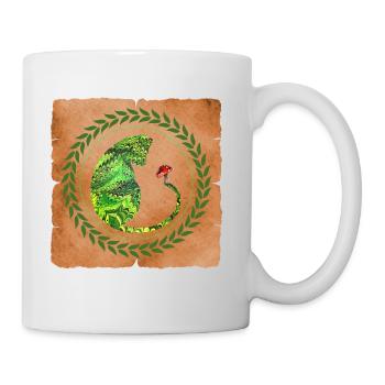 katze mit pilz e 35 - Tasse - Weiß - Rechts