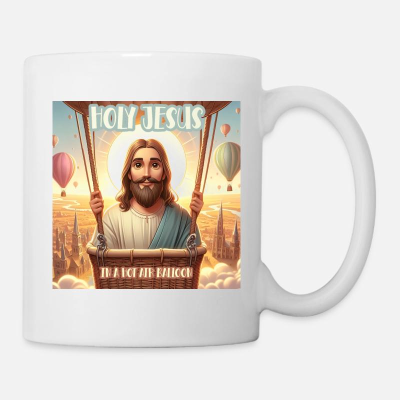 Saint Jésus en montgolfière - Mug blanc - blanc