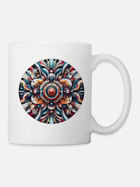 Kunterli - Colorful Mandala Artwork - Mug - white