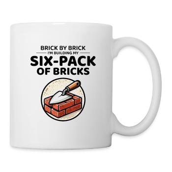 Six-Pack of Bricks : Fitness humoristique de maçon - Mug blanc - blanc - Droite