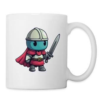 Tapferer Ritter im Comicstil für Kinder - Tasse - Weiß - Rechts