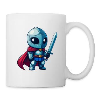 Tapferer Ritter im Comicstil für Kinder - Tasse - Weiß - Rechts