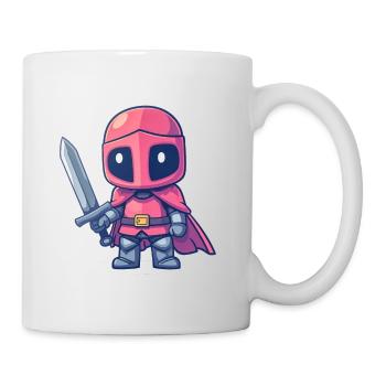 Tapferer Ritter im Comicstil für Kinder - Tasse - Weiß - Rechts