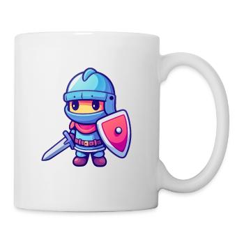 Tapferer Ritter im Comicstil für Kinder - Tasse - Weiß - Rechts