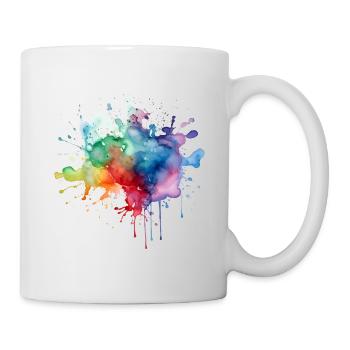 Watercolor Splash Splash Colorful Acrylic - Mug - white - Right