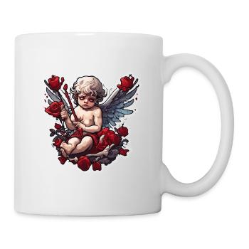 Cupidon / Amour / Flèche / Coeur / Saint Valentin - Mug blanc - blanc - Droite