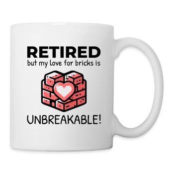 Unbreakable Brick Love: Retired Bricklayer - Mug - white - Right