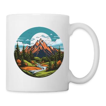 Mountains, Landscape, Circle - Mug - white - Right