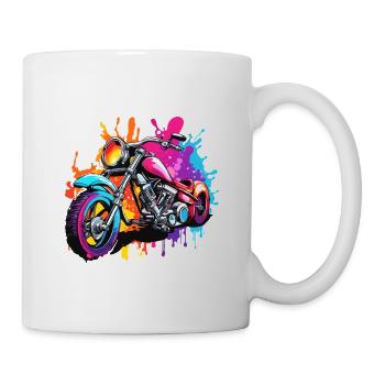 Motard / Motard / Motard / Deux-roues / Cross - Mug blanc - blanc - Droite