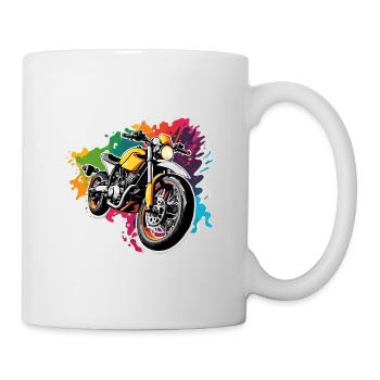 Motard / Motard / Motard / Deux-roues / Cross - Mug blanc - blanc - Droite
