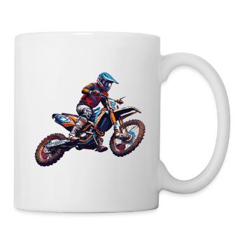 Motard / Motard / Motard / Deux-roues / Cross - Mug blanc - blanc - Droite