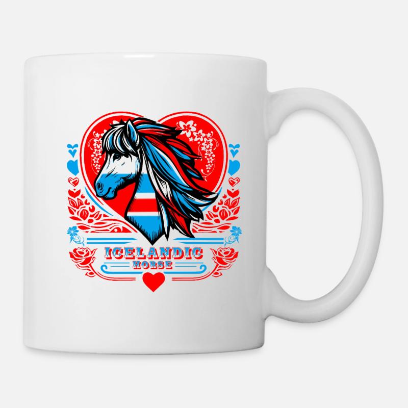 iclandic horse 1 - Mug - white