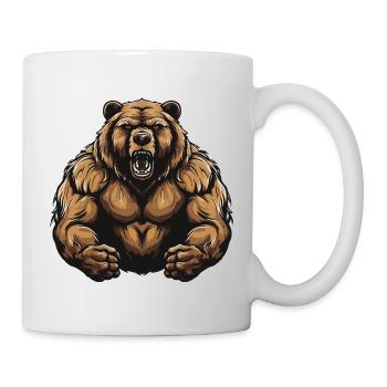 Bär Grizzly Beast Martial Arts MMA Gym - Tasse - Weiß - Rechts