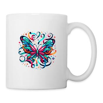 Papillon coloré - Mug blanc - blanc - Droite
