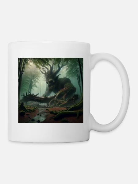Troll in mysterious forest - Mug - white