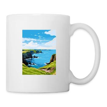 Mullion Cove Cornwall Vintage Reiseposter WPA - Tasse - Weiß - Rechts