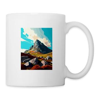 Tryfan Welsh Mountain Vintage Travel Poster WPA - Mug - white - Right