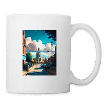 Rochester England Kent Vintage Reiseposter WPA - Tasse - Weiß - Rechts